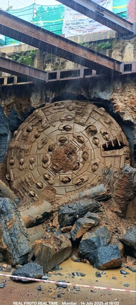 Mumbai Metro: TBM Dhruv Achieves Breakthrough at Airport Colony Shaft for Line-7A 2 1752499458221