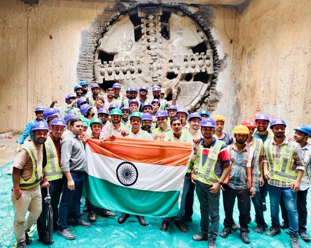 Delhi Metro: Afcons’ TBM Tejas Records Breakthrough at Tughlakabad Railway Colony Station of Golden Line 1 1753785183287