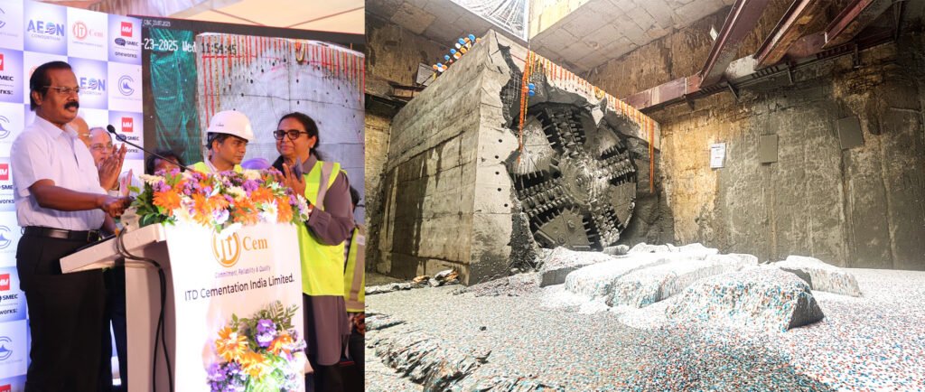 Chennai Metro: TBM Peacock Achieves Breakthrough at Kodambakkam Ramp on Line 4 1 Gwh2Y9CbkAA3WQj