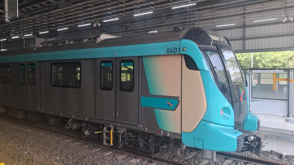 Metro Line 3 Rake at Aarey Metro Station 1