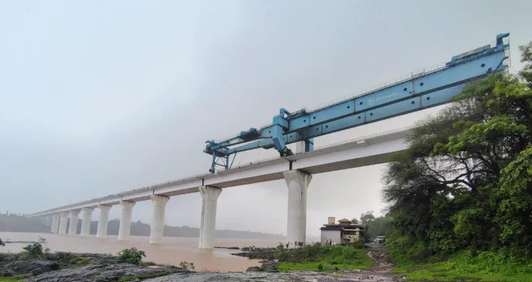 Bullet Train Project Advances With Completion of River Bridge in Valsad District of Gujarat