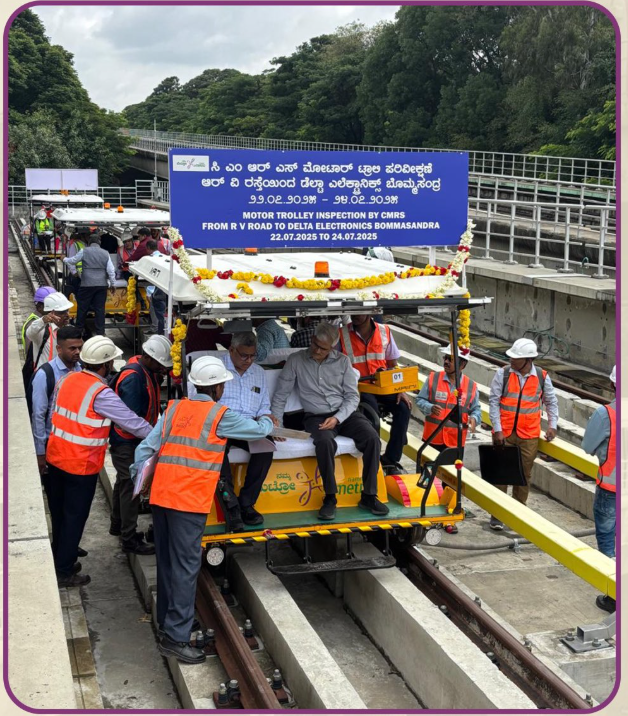 CMRS Inspection Begins on Bangalore Metro's Yellow Line 1 Screenshot 2025 07 23 131125