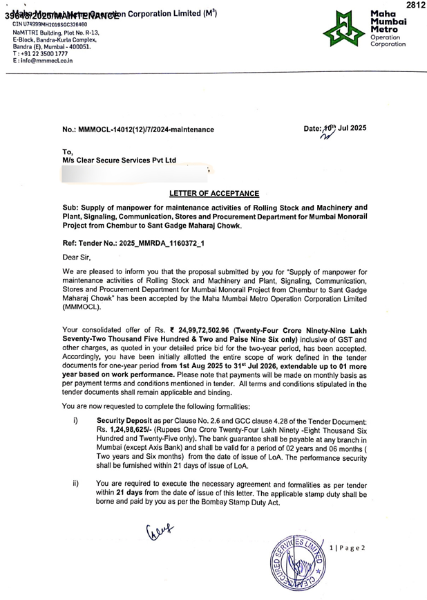 MMRDA Invites Bids for O&M Contract of Mumbai Monorail 2 Screenshot 2025 07 30 140059
