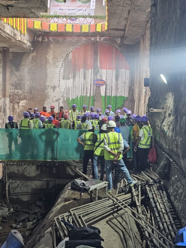Surat Metro Phase 1: TBM Amrit Records Breakthrough at Chowk Bazar Station 2 1755673288015