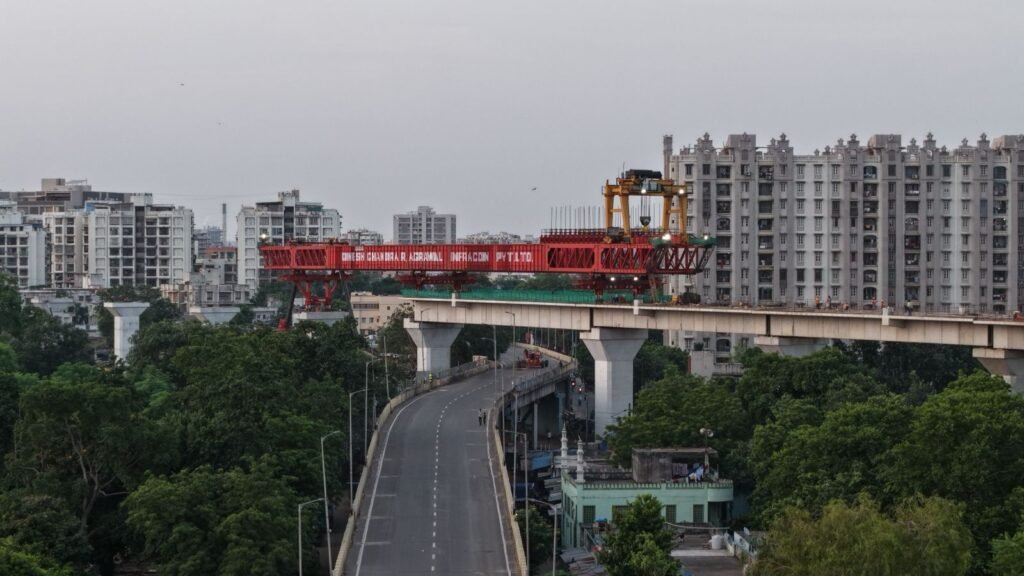 Completion of Bridge over Girdhar Nagar Flyover in Ahmedabad District for Mumbai Ahmedabad Bullet Train Project 3