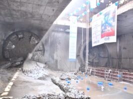 TBM Parvati Breakthrough at Kakadeo Station of Kanpur Metro Line 2