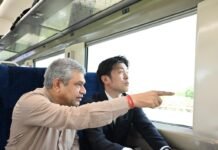 Ashwini Vaishnaw Inspects Surat Stretch of Bullet Train Project