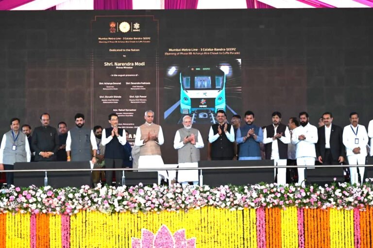 PM Modi Inaugurates Final Stretch of Mumbai Metro Line 3 