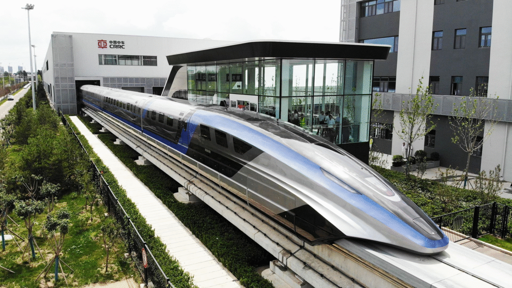 Evolving High-Speed Rail: The Maglev and Hyperloop Era 6 aerial photo taken july 2021 sho