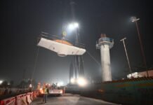Agra Metro Line 1 Work Advances with Pier Cap and U-Girder Placement