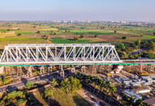 130m Span Launched over National Highway-64 in Gujarat for Bullet Train Project 130m Span Launched over National Highway-64 in Gujarat for Bullet Train Project