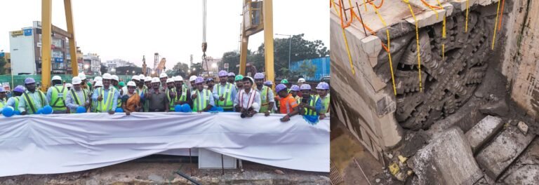 Chennai Metro Phase 2 Achieves Milestone with TBM Breakthrough & TBM Launch at Kolathur Metro Station 