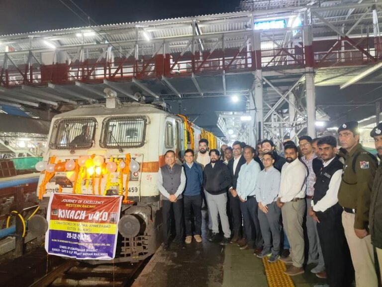 Indian Railway Commissions Kavach 4.0 on Bajwa-Ahmedabad section