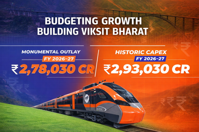 Railway Budget 2026-27: Capex Soars to ₹2.9 Lakh Cr, Total Outlay ₹2.78 Lakh Cr