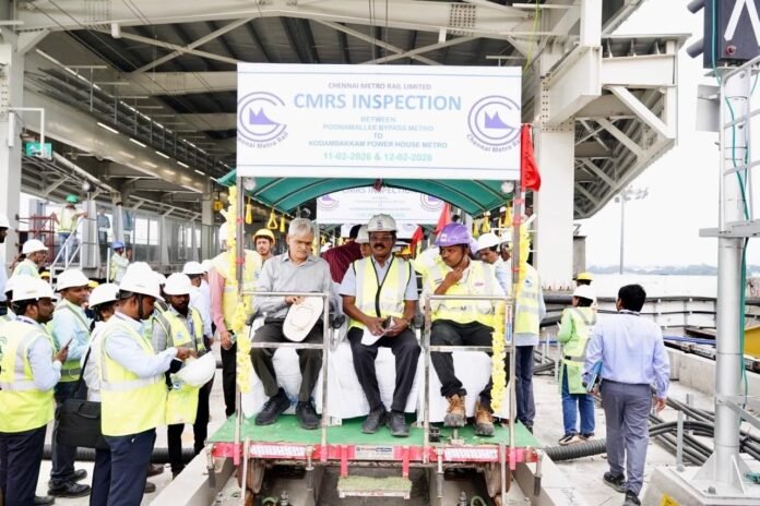 Chennai Metro Phase 2 Corridor 4 CMRS Inspection