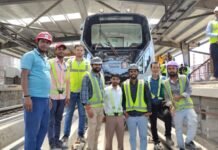 Surat Metro trial runs begin between Dream City and Althan Tenement Station Surat Metro Trial