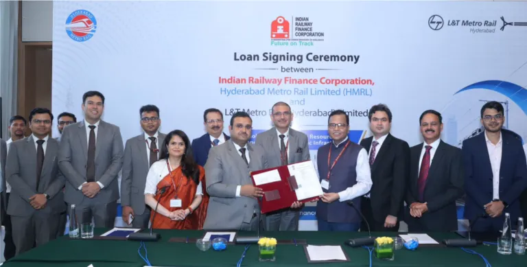 ₹13,527 Crore Loan agreement signed by IRFC with L&T Metro Rail (Hyderabad) ₹13,527 Crore Loan agreement signed by IRFC with L&T Metro Rail (Hyderabad)
