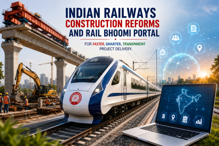 Ashwini Vaishnaw announces major construction reforms, launches Rail Bhoomi Portal 