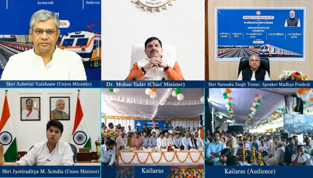 Kailaras Birpur rail section inauguration Ashwini Vaishnaw