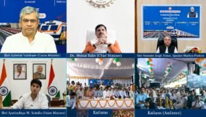 Union Railway Minister Ashwini Vaishnaw Inaugurates Kailaras-Birpur Rail Section and flags off Gwalior-Kailaras train extension