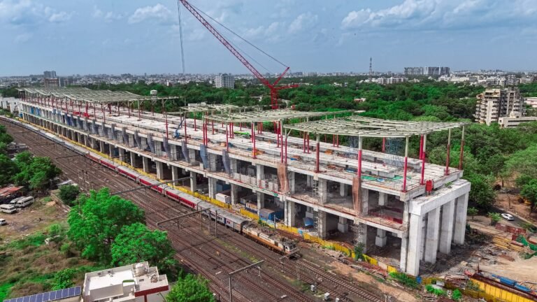 Mumbai-Ahmedabad High-Speed Rail: Vadodara Bullet Train Station enters final Structural Phase as steel erection begins 