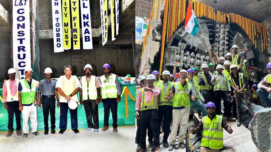 Chennai Metro Phase-II TBM Kaveri Kilpauk breakthrough