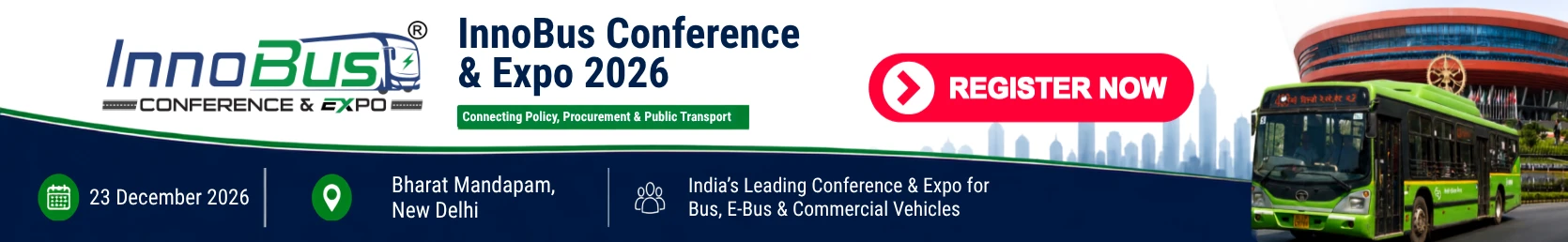 InnoBus Conference & Expo 2026, 23 December 2026, Bharat Mandapam, New Delhi. Register now.