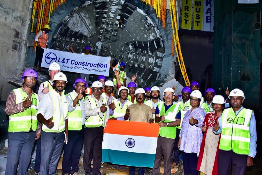 Chennai Metro Phase II TBM breakthrough