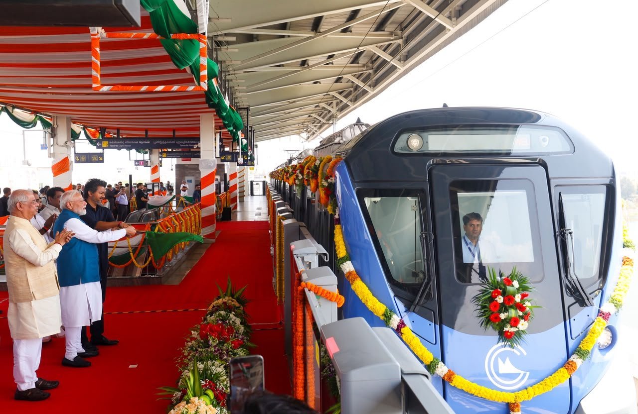 Hyperloop Railroad Chennai Metro Phase II: PM Modi, CM Joseph Vijay Inaugurate 15-km ...