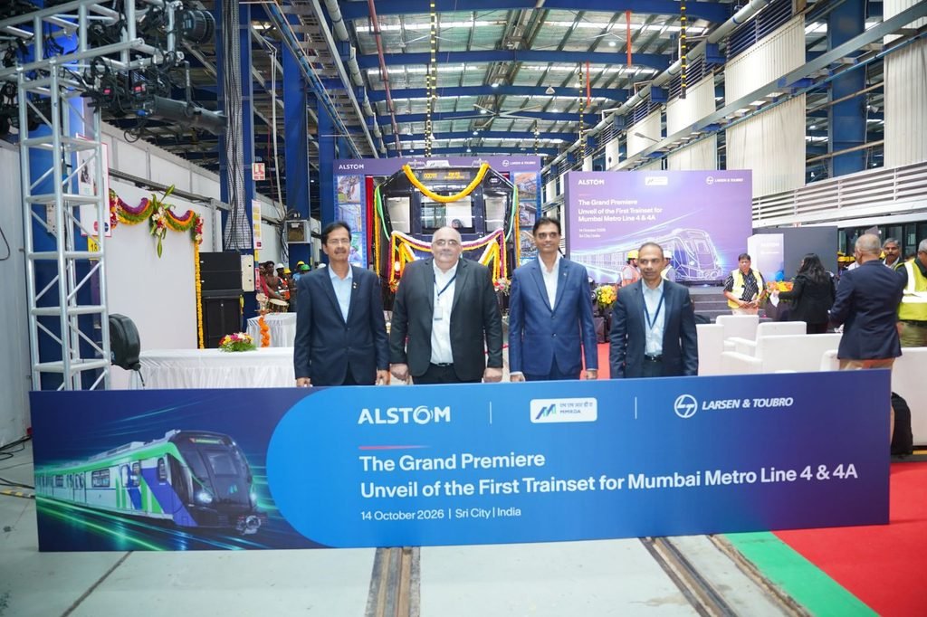 alstom mumbai metro line 4 4a first trainset unveil sri city