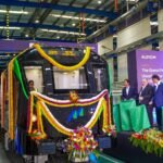 (L-R) S.V. Desai of L&T, Olivier Loison of Alstom India, S. Ramkumar of L&T and Champak Panda of Alstom flag off the first driverless Metropolis trainset for Mumbai Metro Line 4 & 4A at Alstom’s Sri City facility. (Photo: Alstom)