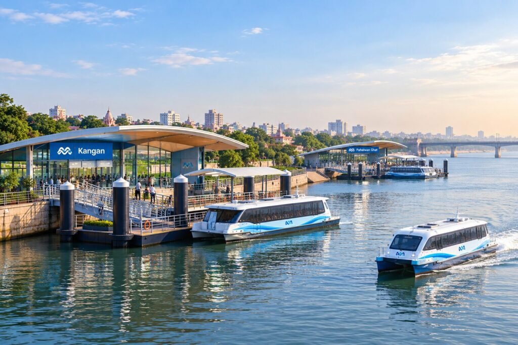 Patna Water Metro Cruise Terminals At Kangan and Pahalwan Ghat